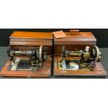 A Bradbury VS hand operated sewing machine, serial No Y26504; another Jones CS Family, serial No