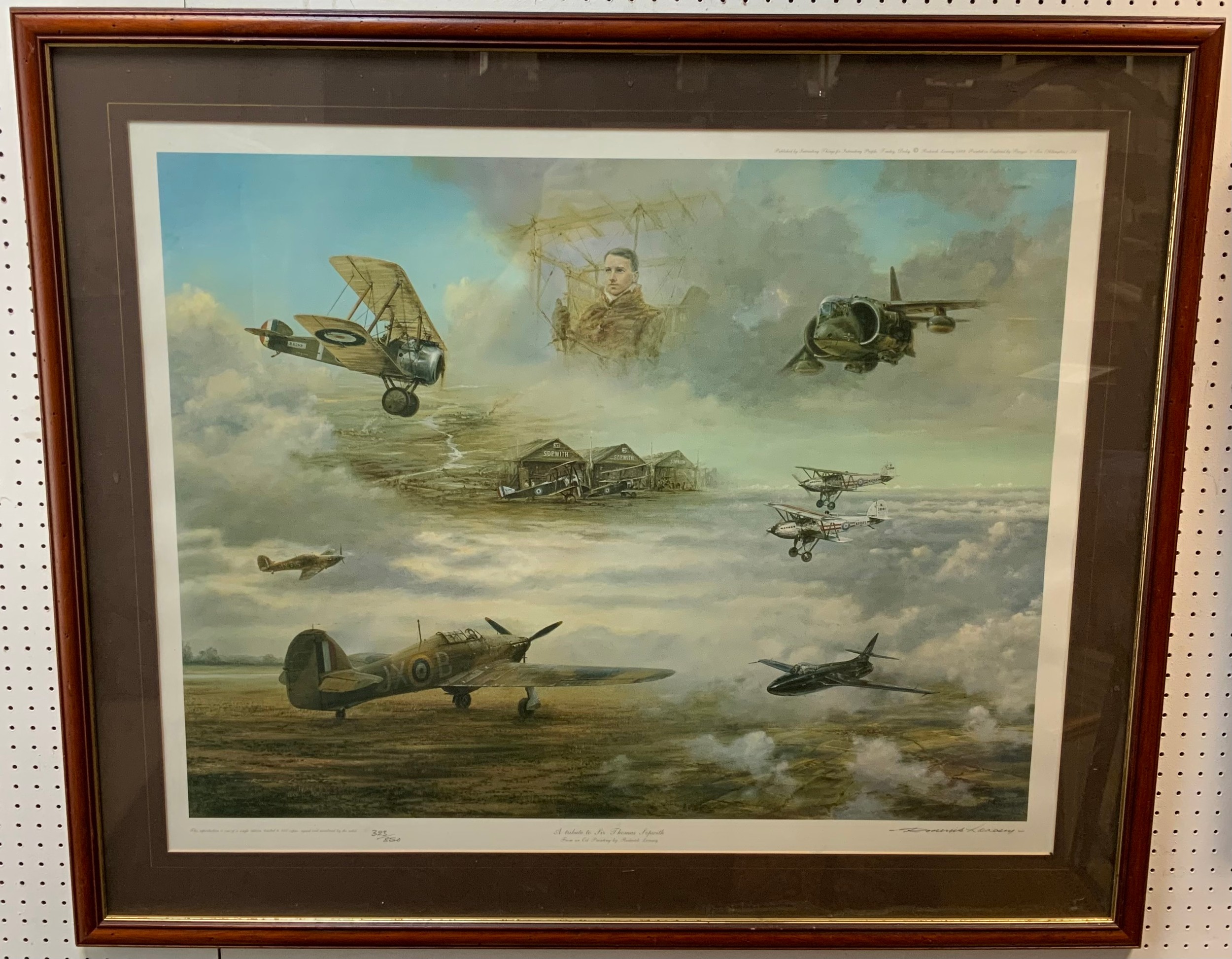 Roderick Lovesey, by and after, 'A Tribute to Sir Thomas Sopwith' limited edition print, 323/850,