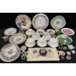 Decorative Ceramics - Royal Worcester Royal Garden cake plate; Hathaway Rose napkin rings;