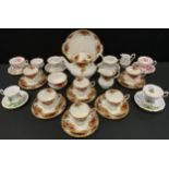 A Royal Albert Old Country Rose tea service, for six, including teapot, cream jug, sugar bowl,