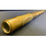 A four draw brass telescope, 51cm long