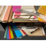 Art and craft materials - an extensive assortment of artist's paper and card, rough and cold-pressed