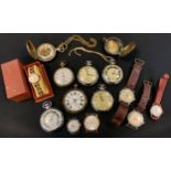 Watches - a retro Timex 100 mechanical watch head; others Smiths Empire; Ingersoll pocket watch