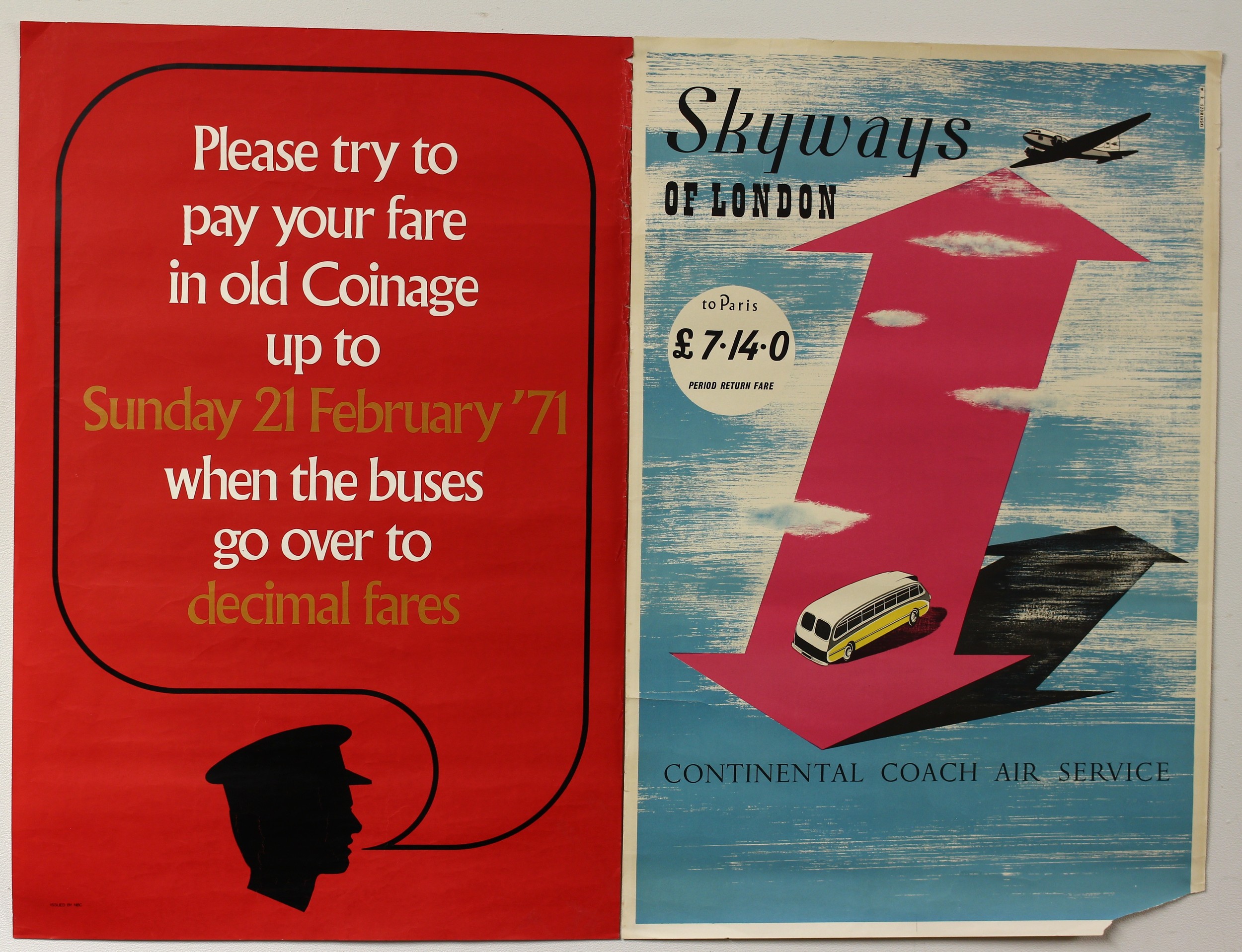 Posters, Public Transport ? a Skyways of London Continental coach air service rectangular - Bild 2 aus 2