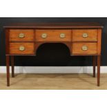 A George III Revival mahogany sideboard, 89.5cm high, 142cm wide, 45.5cm deep