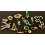 Costume Jewellery - a pair of Ciro clip snake earrings, boxed; other fashion clip earrings; an