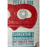 Poster, Music, Punk Rock Interest ? a large Siouxie and the Banshees rectangular poster, produced to