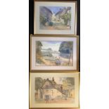 E. J. E. Bryan, Cawsand, Cornwall, signed, watercolour, 31.5cm x 46cm; other Bryan watercolours (5)