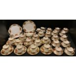 Royal Albert Old Country Roses teaware, comprising 24 teacups, 24 saucers, 12 side plates, four