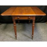 A 19th century mahogany Pembroke table, 105cm wid, c.1800