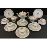 A Noritake Violette tea service, for six, printed marks