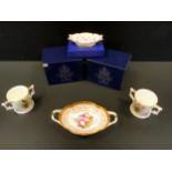 A Royal Crown Derby Autumnal Equinox loving cup, boxed; another, Vernal Equinox; a 250 Collection