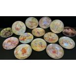 A set of eleven Danbury Mint The World of Beatrix Potter collectors plates; a set of four Safe in