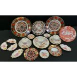 Royal Crown Derby 1128 pattern side plates; Posies trinket dishes and teaware; Burtondale dinner