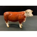 A Beswick Hereford cow, Ch. Of Champions, printed mark