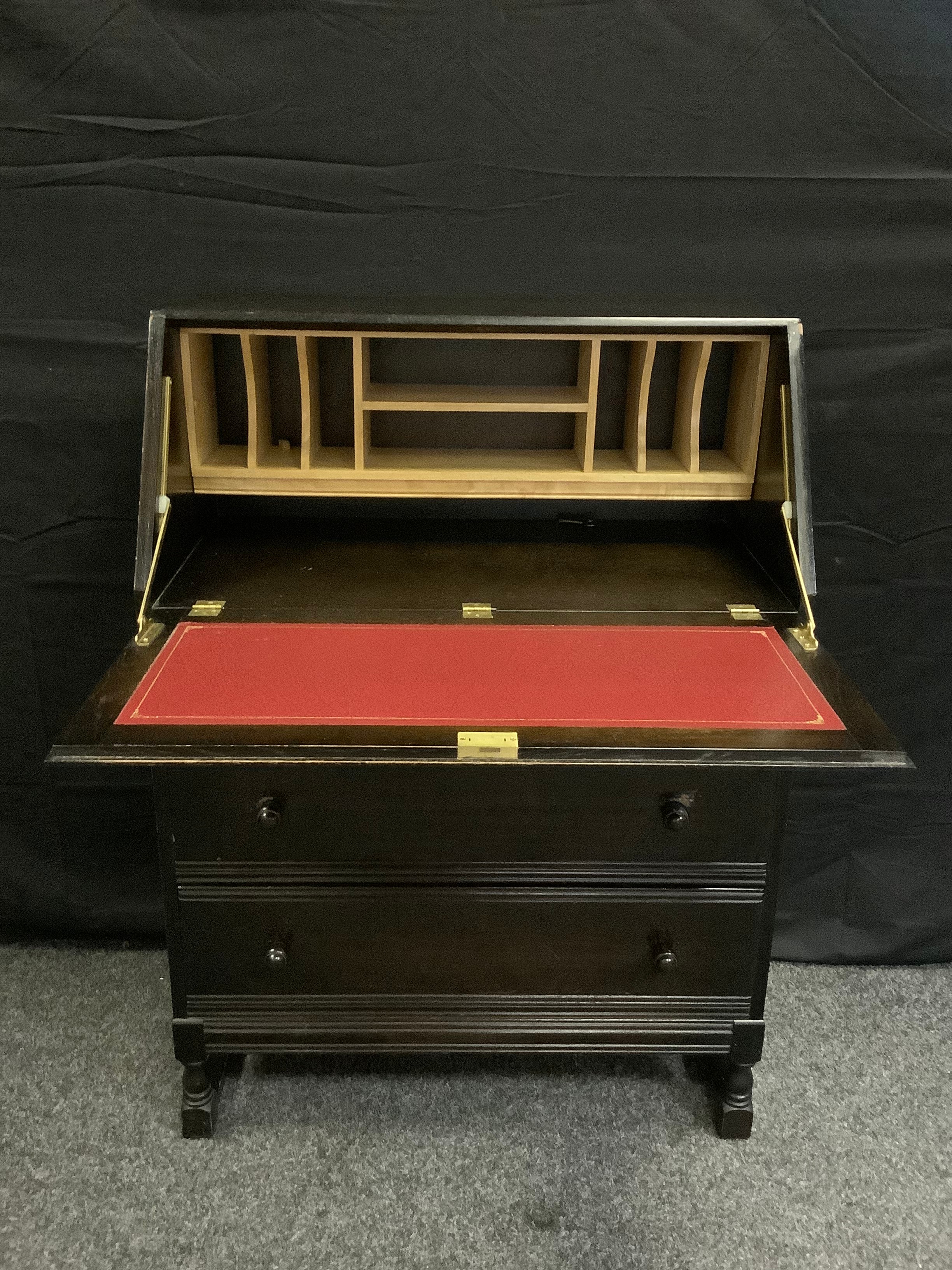 A 1970's oak bureau. - Image 2 of 2