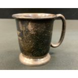 An Elizabeth II silver christening cup, Sheffield 1955, 99.6g gross
