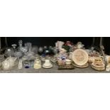 Ceramics and Glass - Babycham glasses; German ribbon plates; collectors plates; etc