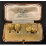 A pair of 18ct gold gentleman's cufflinks, 14.4g, boxed