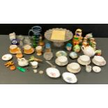 Ceramics & Glass - Caithness glass paperweight, others; toby jugs, miniature tea set; etc