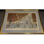 Tom Dodson, 1910 - 1991, by and after, Street Games ' Salford, signed in pencil, coloured print,