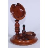 Treen - a Victorian turned cedar pocket watch stand, by Hogarth & Hayes, Pencil and Cedar Goods