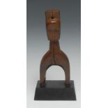 Tribal Art - Tribal Art - a Bambara heddle pulley, carved as a janus figure, 18.5cm high, Mali, West