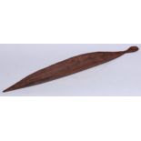 Tribal Art - an Australian Aboriginal woomera spear thrower, 61cm long, 19th/early 20th century