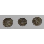 Coins, Roman Republic, denarii: obv. Head of Roma, right, X behind head, rev. Dioscuri riding right,