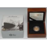 Titanic - Coins and Medals - An Alderney Gold Proof Centenary £25 Coin, Titanic memorial, The