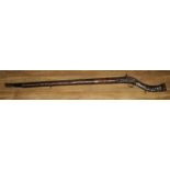 A Middle Eastern percussion jezail, 11.5cm barrel, East India Company lock, the stock applied with