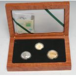 Nelson Mandela - Coins and Medals - The Endangered Wildlife Trust, set of three, Nobel Peace Prize