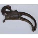 An Indian betel nut cutter, as a stylised bird, 15cm long