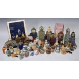 An extensive collection of Chinese snuff bottles, various forms and types of decoration, including