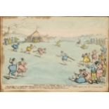 Women's Cricket - Thomas Rowlandson, a caricature, Rural Sports or a Cricket Match Extraordinary,