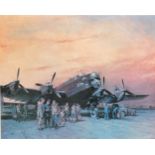 after Terence Cuneo (1907 - 1996), The Last Halifax, a print, specially commissioned for the
