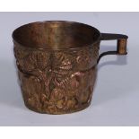 A Greek gilt copper wine cup, a facsimile of The Vaphio Cups, after the Ancient Mycenaean, 8.5cm