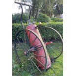 Salvage - An unusual country house large fire cart, foam engine, large riveted cylinder, two huge