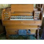 A light oak Albaphon Organ, 130cm high, 140cm wide ** We would please ask that all payments are made