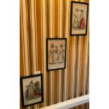 A set of six Ladies of Fashion coloured engravings, 23cm x 14.5cm ** We would please ask that all