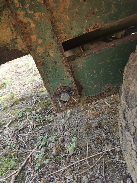 A Fraser Agricultural large tipping trailer with a quantity of scrap metal; two agricultural - Image 4 of 5