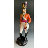 A Royal Worcester Military figure, Officer Of The Coldstream Guards, 1815, printed mark, 2676 **