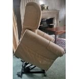 A Seminar electric reclining armchair, model HY2402-55, cream upholstery ** We would please ask that