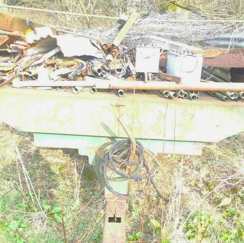 A Fraser Agricultural large tipping trailer with a quantity of scrap metal; two agricultural - Image 3 of 5