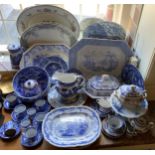 Blue and White - Spode Italian pattern coffee cups and saucers; bowld; Opaque China Chinese