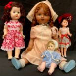 Toys & Juvenalia - a Roddy hard plastic doll with blue sleeping eyes, 27cm high; a Rosebud hard