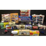 Toys - a Corgi 59565 Guinness Past & Present Volvo rigid lorry and commer flatbed with load,