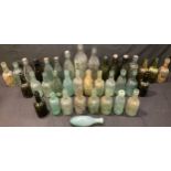 Advertising Bottles - Victorian and Edwardian glass bottles, local interest, including W. J.