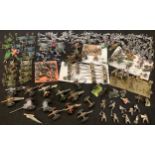 Toys, Modelling Interest - a collection of small scale painted plastic and lead soldiers and