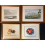 Pictures and Prints - a collection of watercolours, including Jan Reed, a pair; DJ Worsnup, The